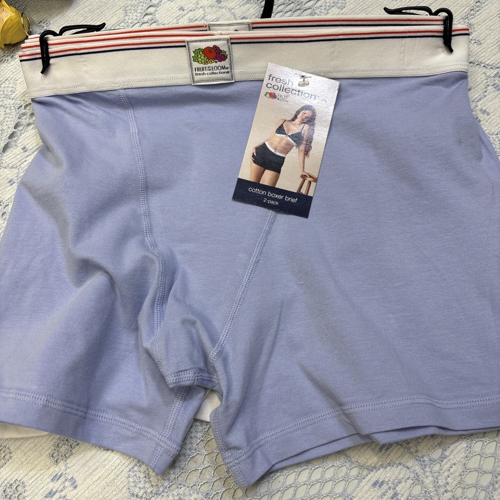 Fruit of the Loom 2-Pair Womens Boxer Brief Underwear Panties Cotton Blend L